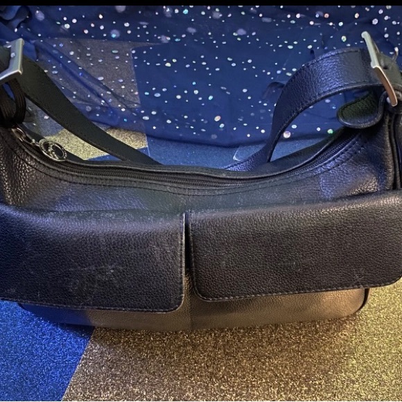 LONGCHAMP Frm FRANCE PEBBLED LEATHER BAGUETTE SHOULDER Crossbody Bag LUX - Picture 7 of 13